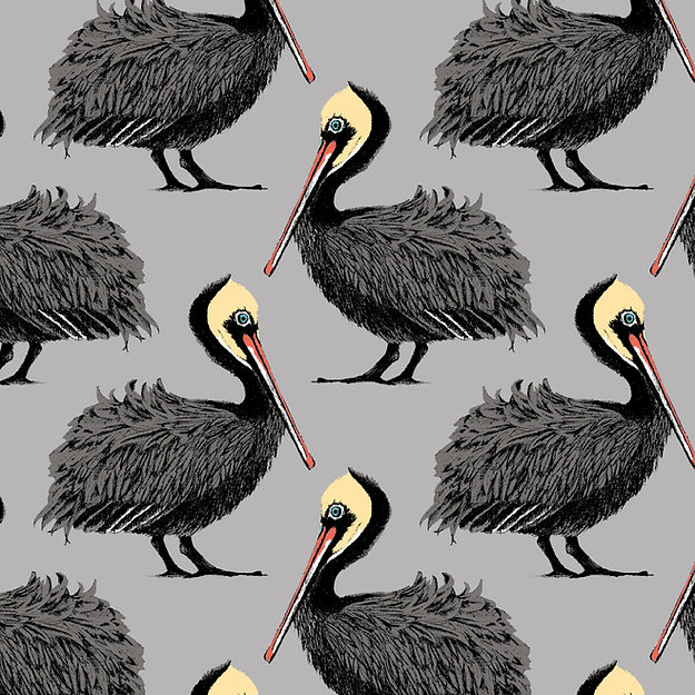 Pelican Fabric - Grey - Petronella Hall