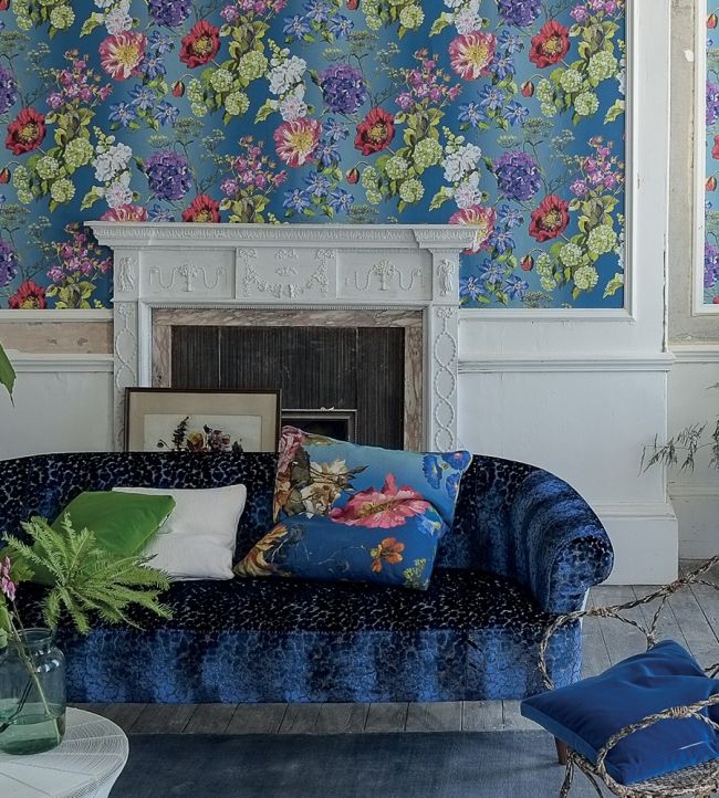 Alexandria Room Wallpaper - Blue