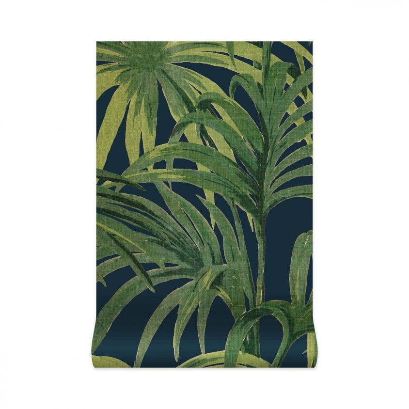 PALMERAL MAGNA Wallpaper - Midnight & Green - House of Hackney