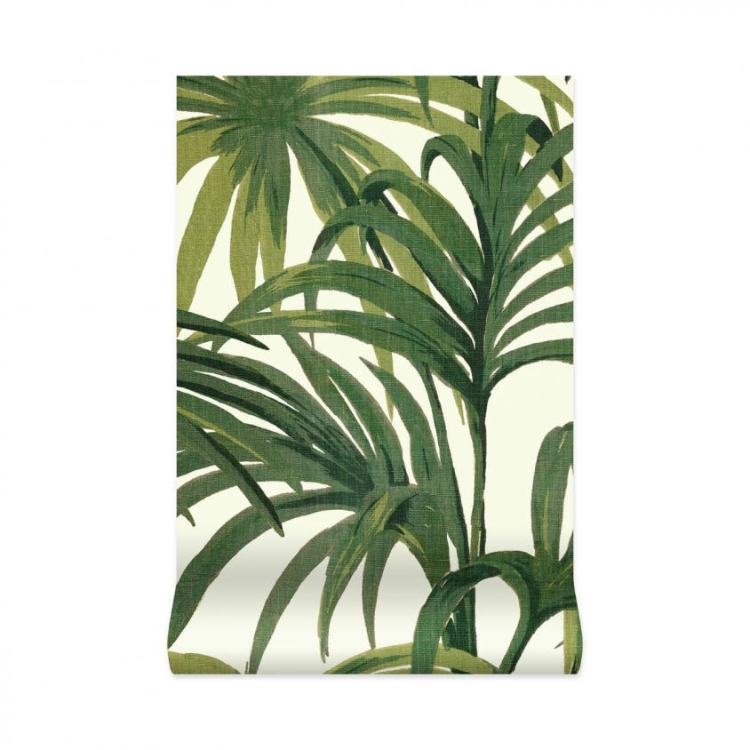 PALMERAL MAGNA Wallpaper - Off-White & Green - House of Hackney