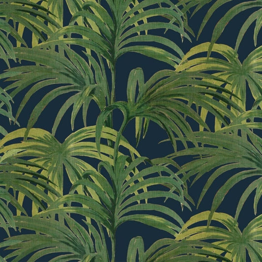 PALMERAL Wallpaper - Midnight & Green - House of Hackney
