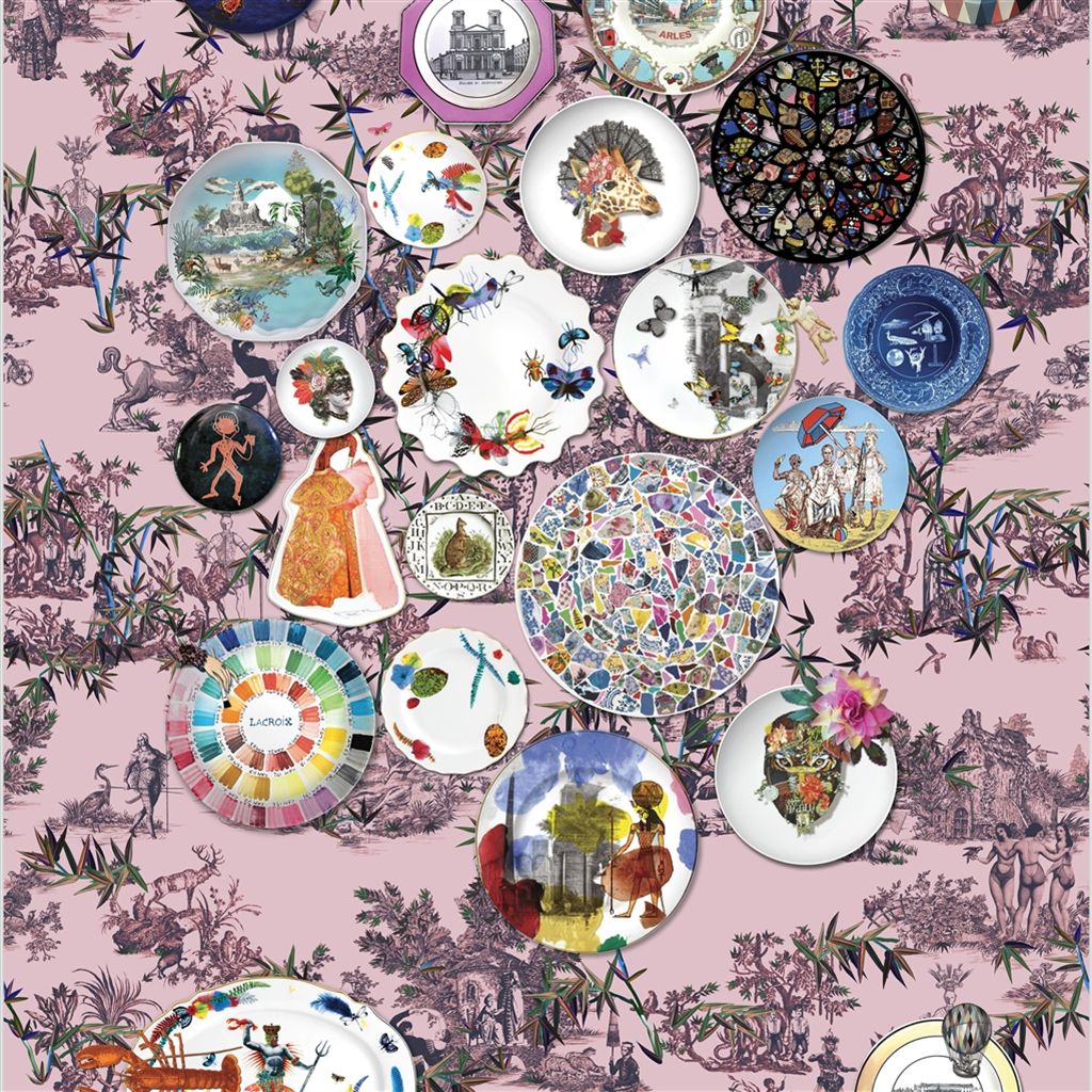 Folie Myrtille Wallpaper - Pink