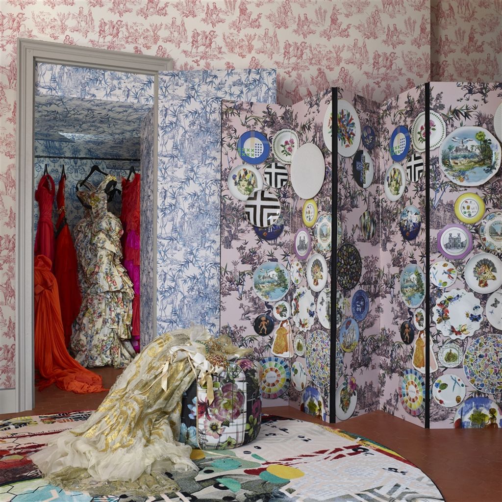 Folie Myrtille Room Wallpaper - Pink