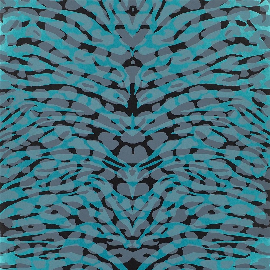 Pantigre Wallpaper - Teal 