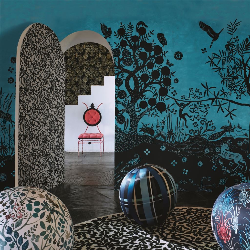 Bois Paradis Nursey Room Wallpaper 2 - Blue