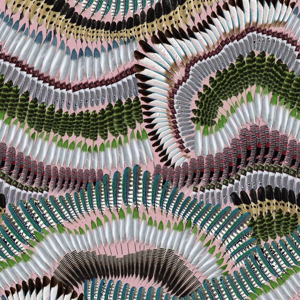 Prête-moi Ta Plume Wallpaper - Multicolor 