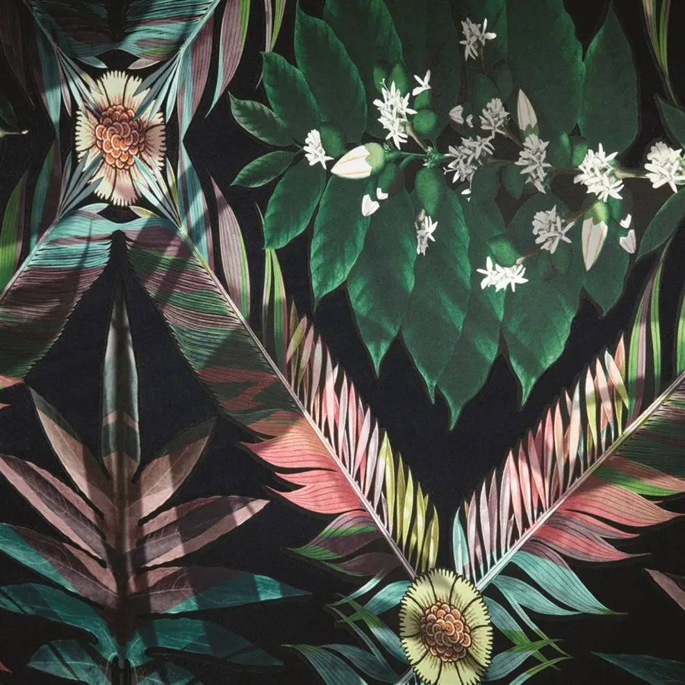 Feather Park Jais Wallpaper - Green - Christian Lacroix