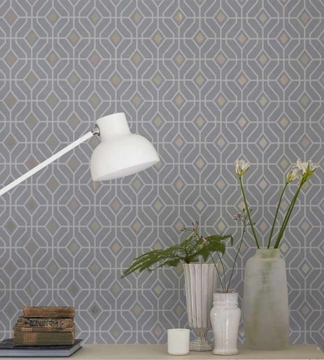 Laterza Room Wallpaper - Gray