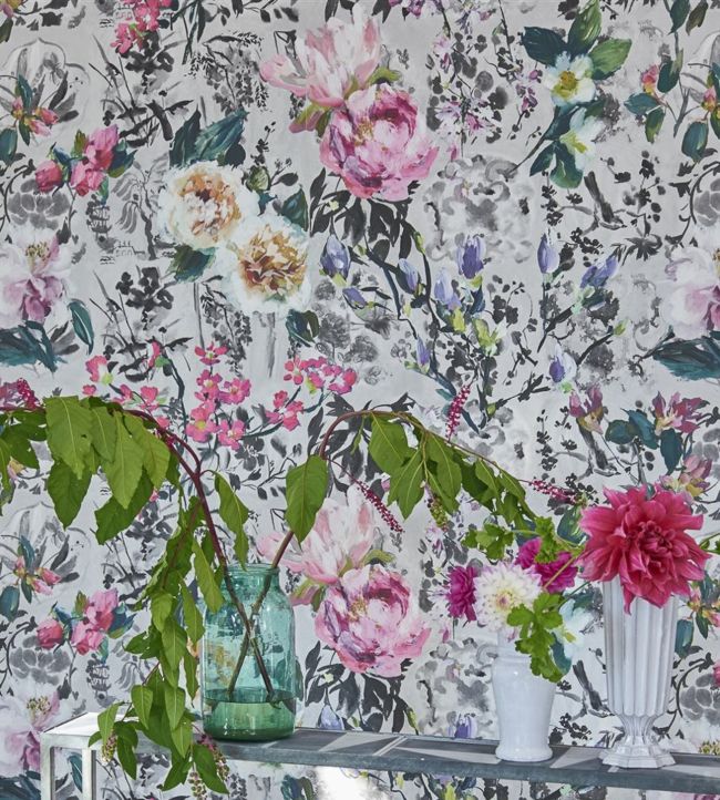 Majolica Room Wallpaper - Green