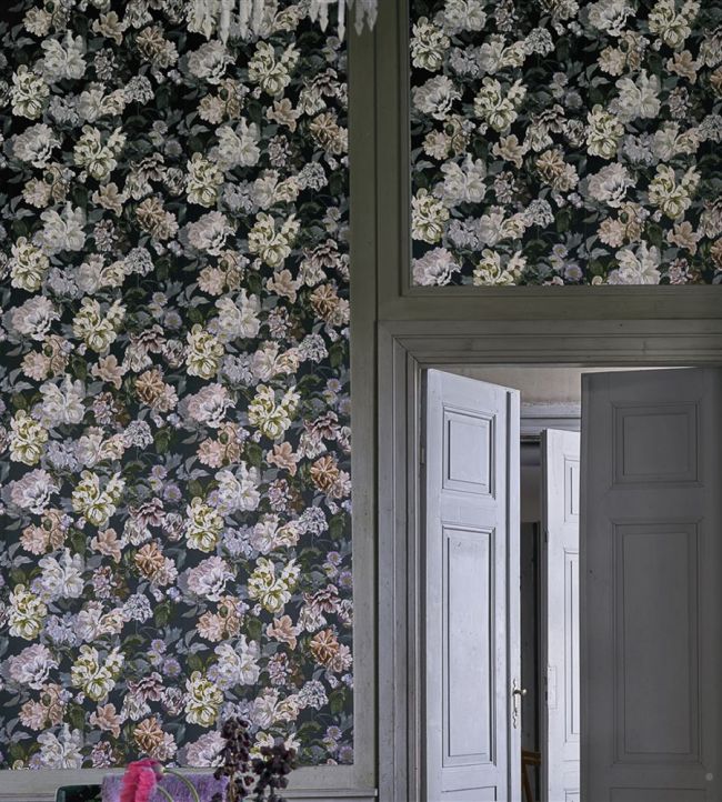 Delft Flower Room Wallpaper - Green