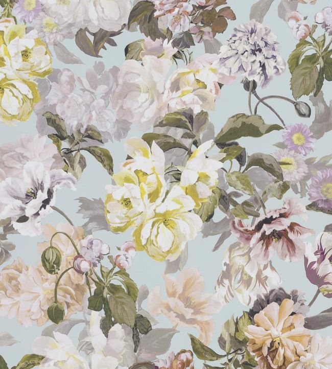 Delft Flower Wallpaper - Teal