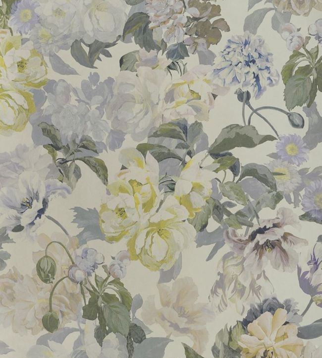 Delft Flower Wallpaper - Gray