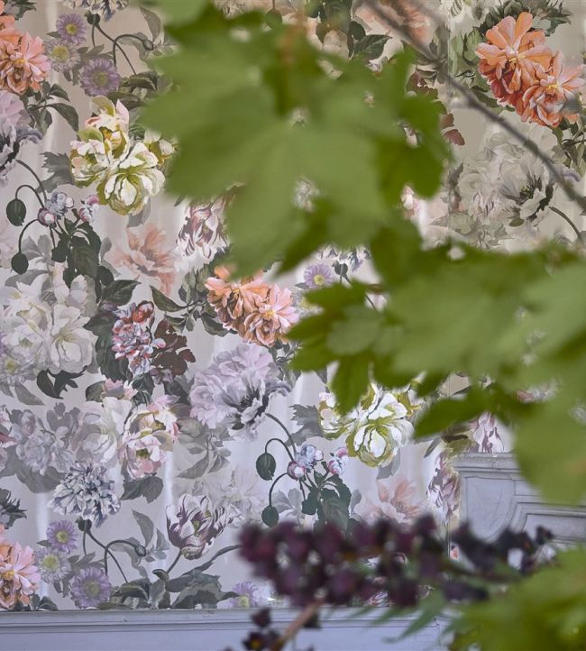 Delft Flower Grande Room Wallpaper - Multicolor