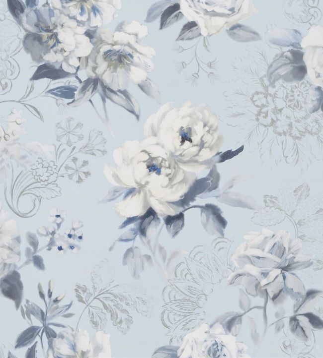 Victorine Wallpaper - Blue