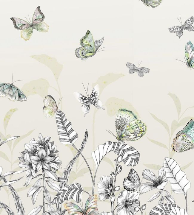 Papillons Wallpaper - Gray