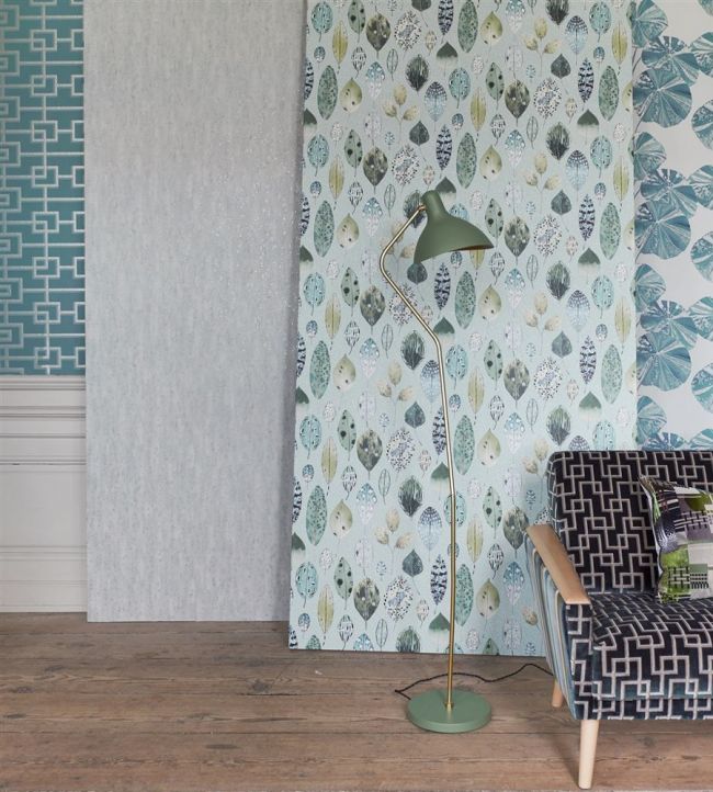 Tulsi Room Wallpaper - Teal