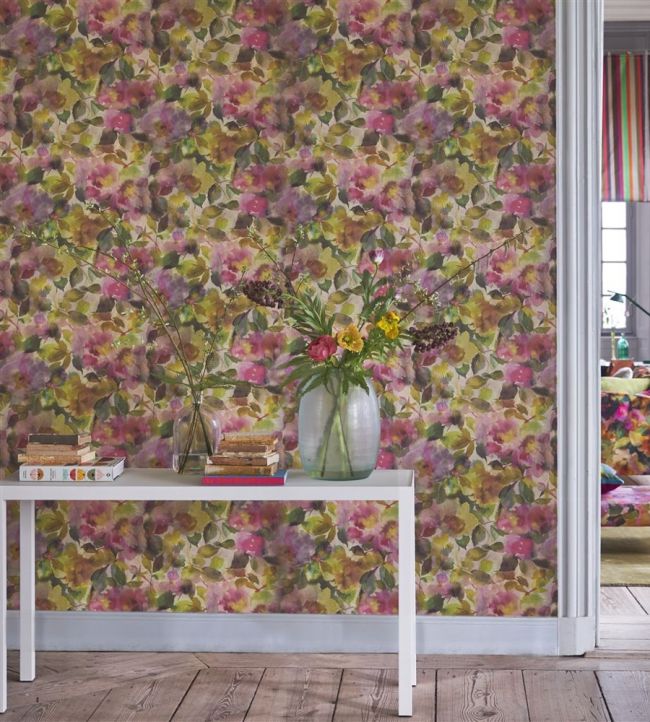Surimono Room Wallpaper - Yellow