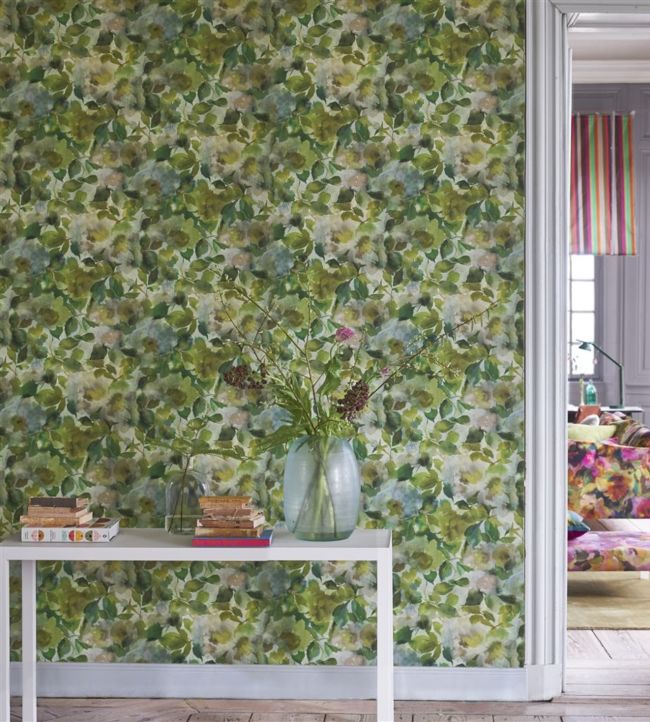Surimono Room Wallpaper - Green
