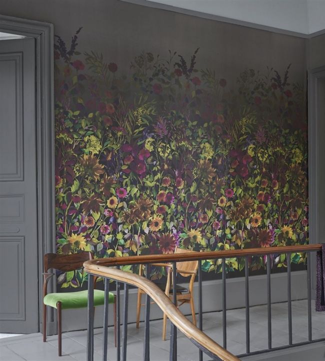 Indian Sunflower Room Wallpaper - Green