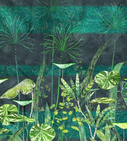 Arjuna Leaf Wallpaper - Green