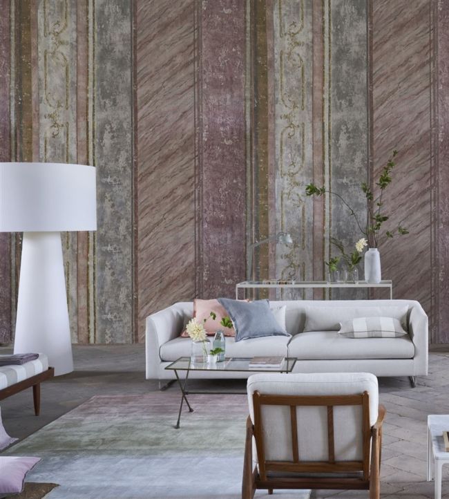 Foscari Fresco Scene 1 Room Wallpaper - Multicolor