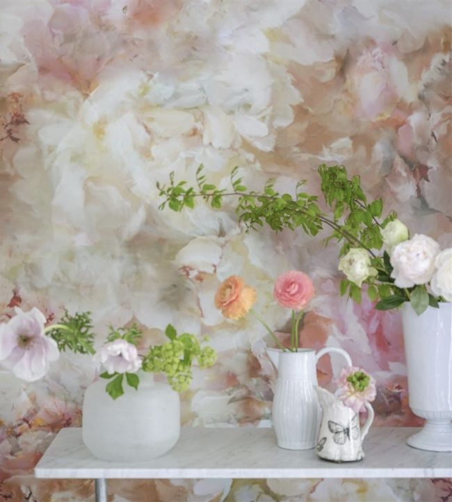 Fleur De Nuit Room Wallpaper - Pink