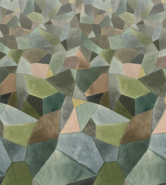 Geo Moderne Wallpaper - Green