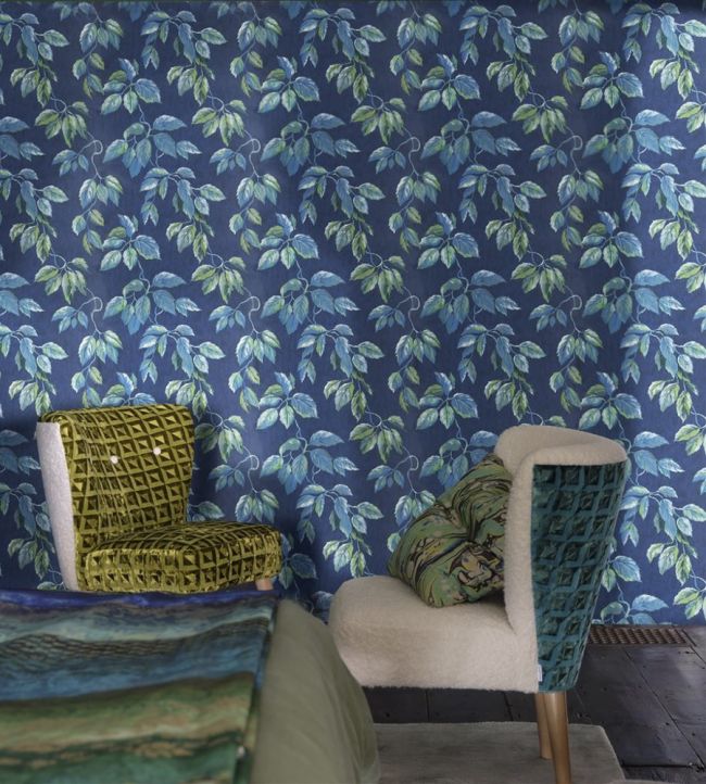 Jangal Room Wallpaper - Blue