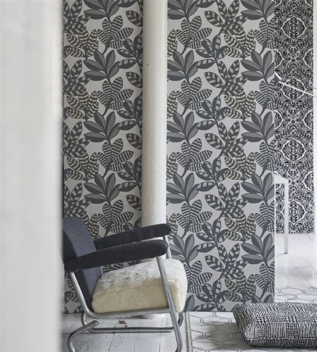 Tanjore Room Wallpaper - Gray