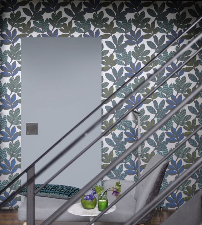 Tanjore Room Wallpaper - Blue