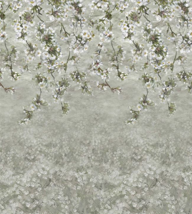 Assam Blossom Wallpaper - Gray