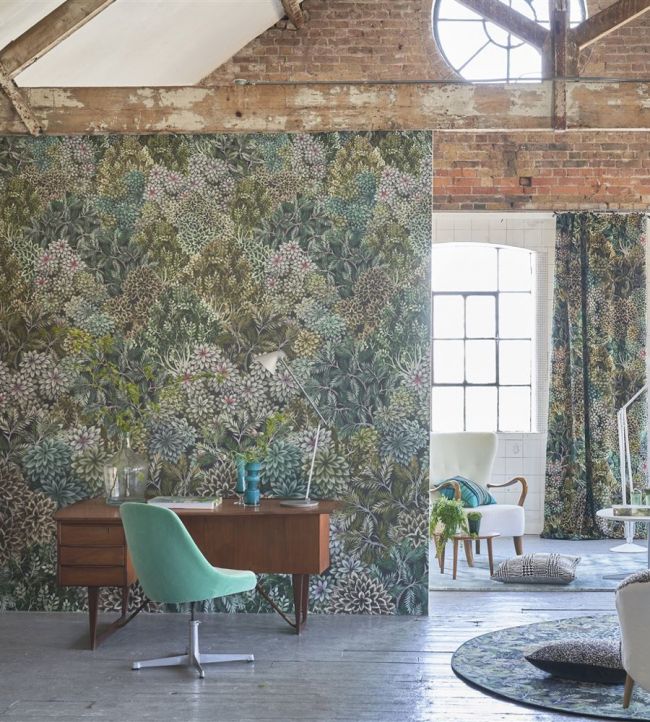 Madhya Room Wallpaper - Green