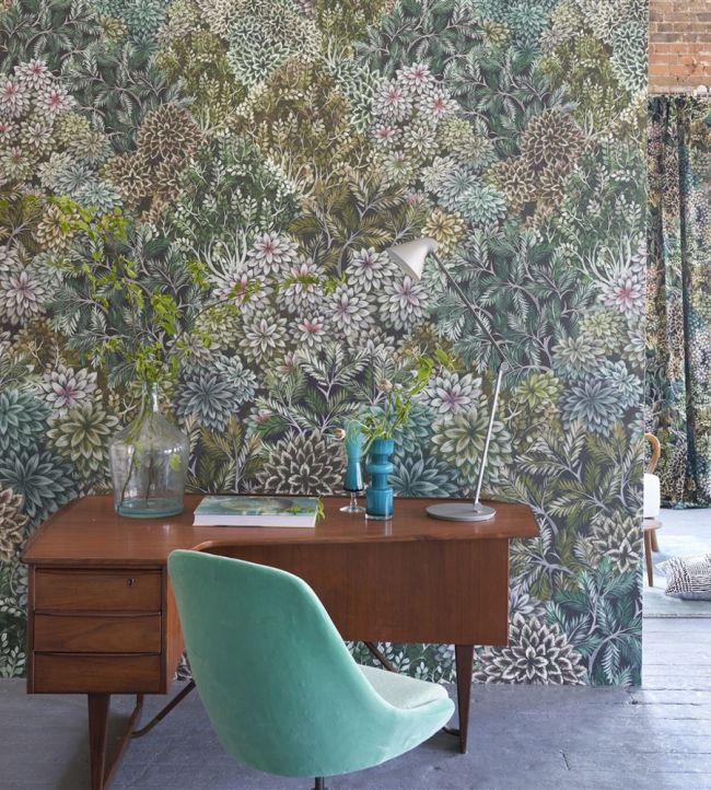 Madhya Room Wallpaper - Green