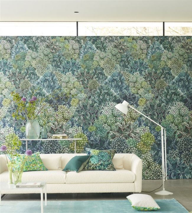Madhya Room Wallpaper - Blue