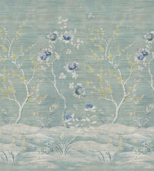 Manohari Grasscloth Wallpaper - Blue