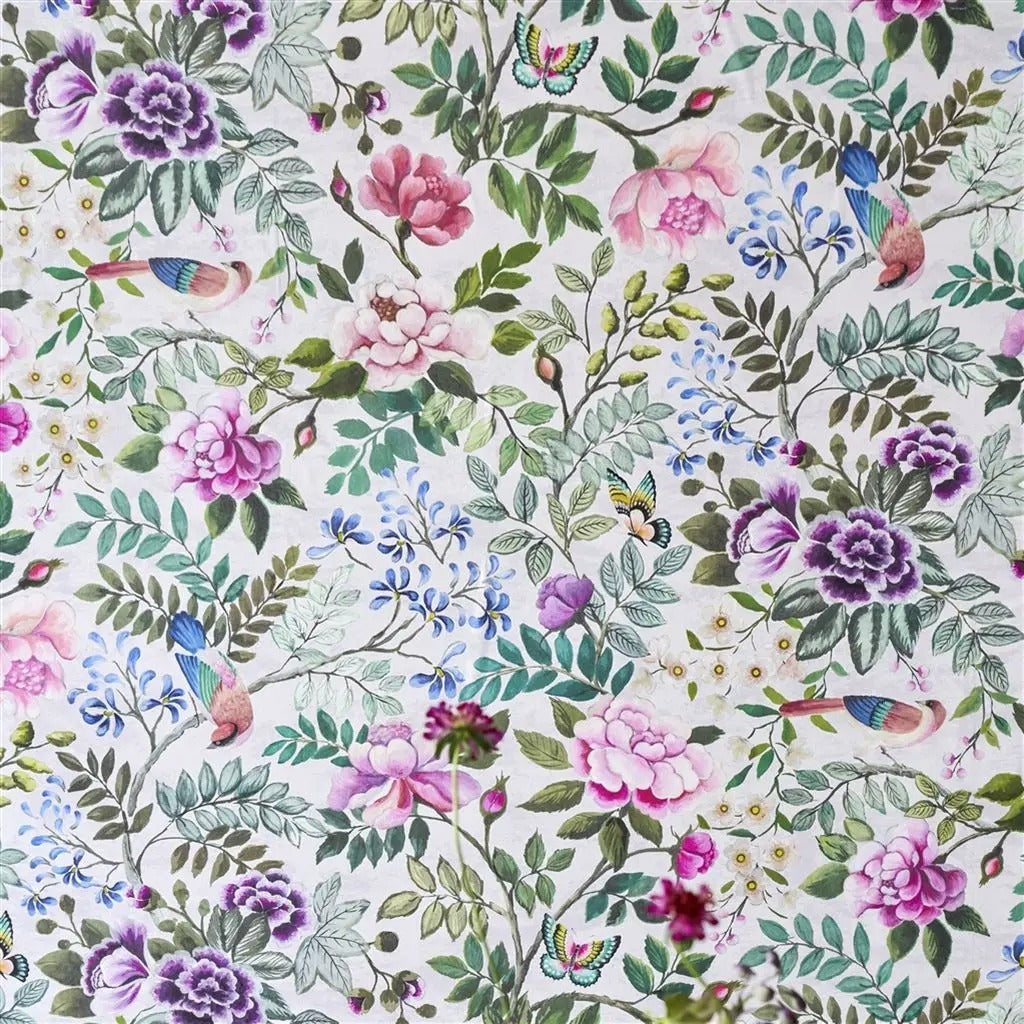 Porcelaine De Chine Fuchsia Room Wallpaper