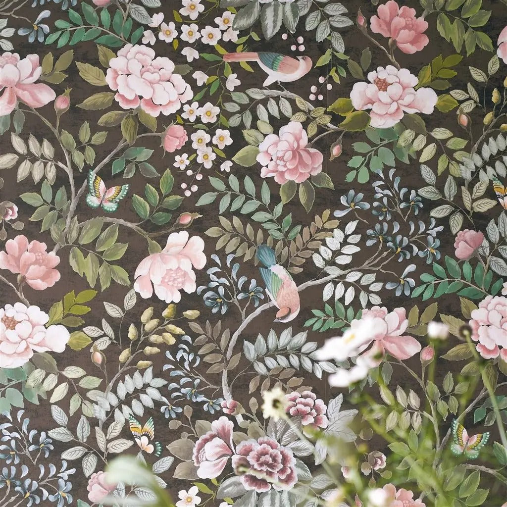 Porcelaine De Chine Chocolate Room Wallpaper