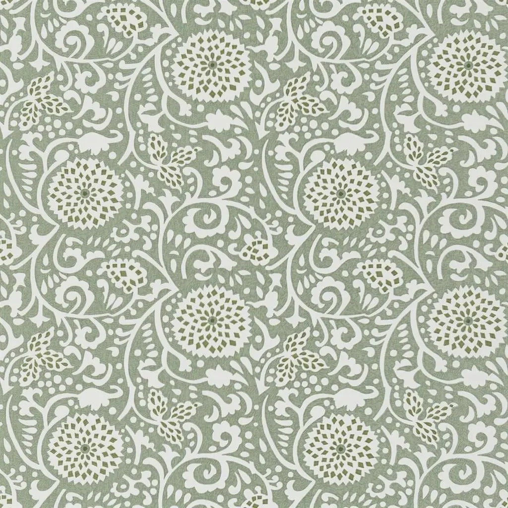 Shaqui Vintage Green Wallpaper