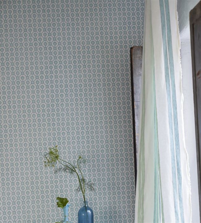 Jaal Room Wallpaper - Blue