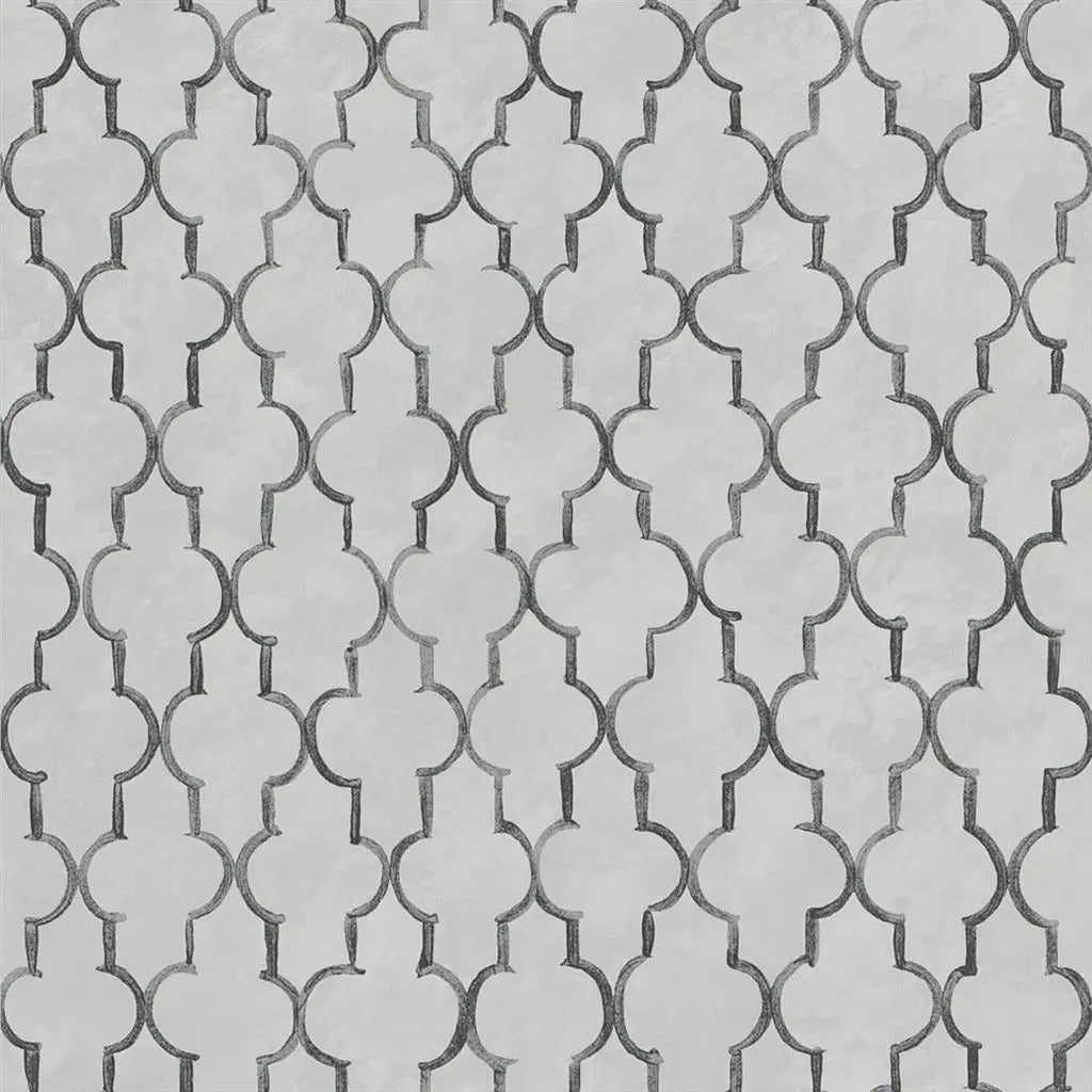 Pergola Trellis Graphite Wallpaper