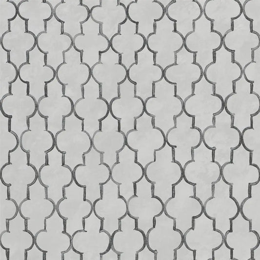 Pergola Trellis Graphite Wallpaper