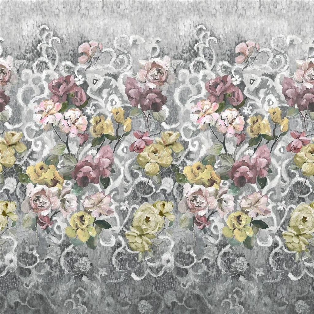 Tapestry Flower Platinum Wallpaper