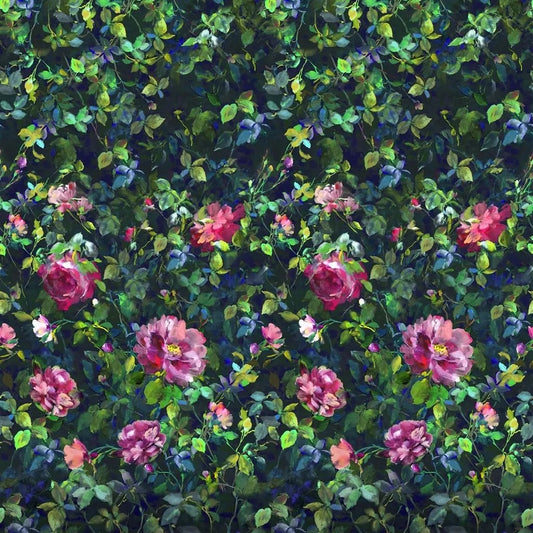 Gertrude Rose Fuchsia Wallpaper