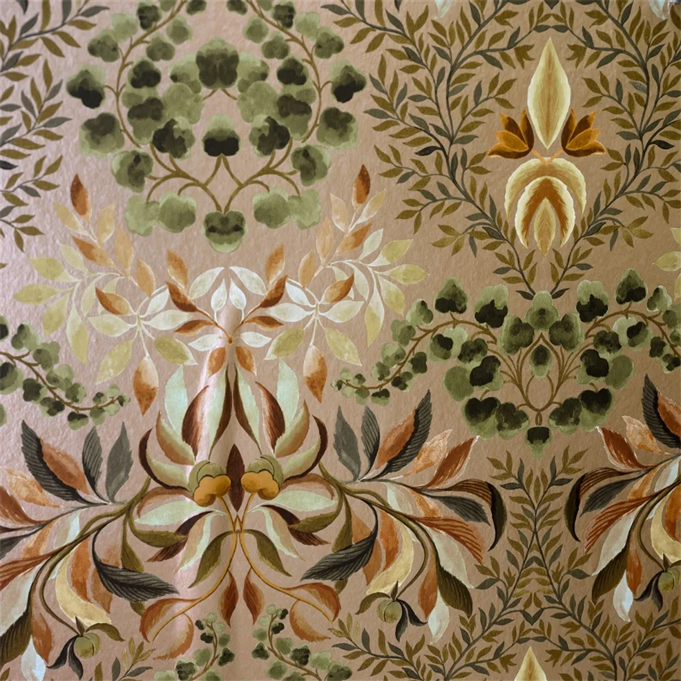 Karakusa Copper Room Wallpaper
