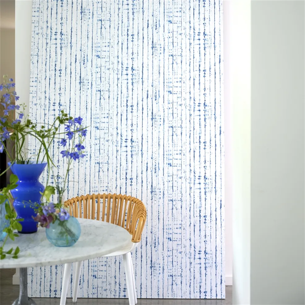 Shiwa Cobalt Room Wallpaper