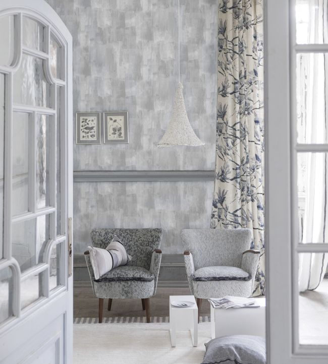 Marmorino Room Wallpaper - Gray