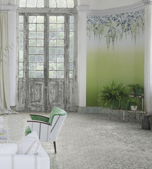 Summer Palace Room Wallpaper - Green