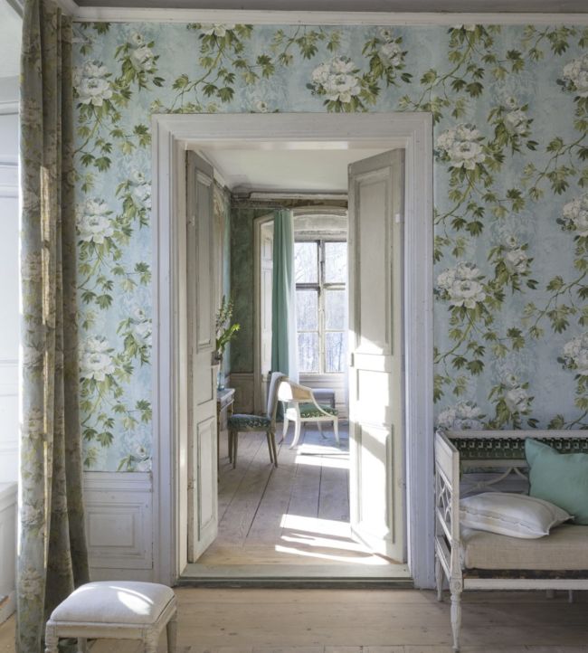 Floreale Room Wallpaper - Teal