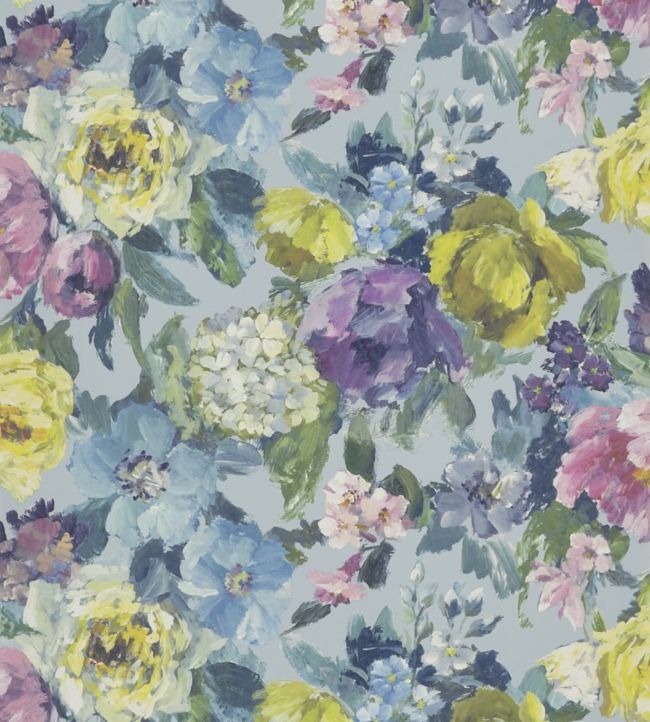 Roseto Wallpaper - Blue