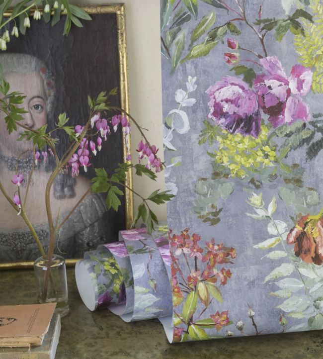 Tulipani Room Wallpaper - Teal